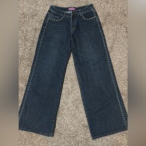 Women's dark Studded Jeans